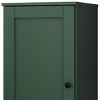 17" Green Solid Wood Free Standing Single Door Linen Cabinet
