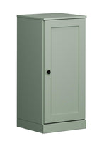 17" Sage Solid Wood Free Standing Single Door Linen Cabinet