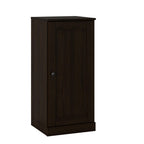 17" Espresso Solid Wood Free Standing Single Door Linen Cabinet