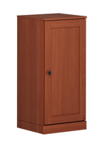 17" Coffee Solid Wood Free Standing Single Door Linen Cabinet