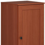 17" Coffee Solid Wood Free Standing Single Door Linen Cabinet