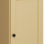 17" Yellow Solid Wood Free Standing Single Door Linen Cabinet