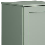 17" Sage Solid Wood Free Standing Single Door Linen Cabinet
