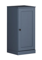 17" French Blue Solid Wood Free Standing Single Door Linen Cabinet