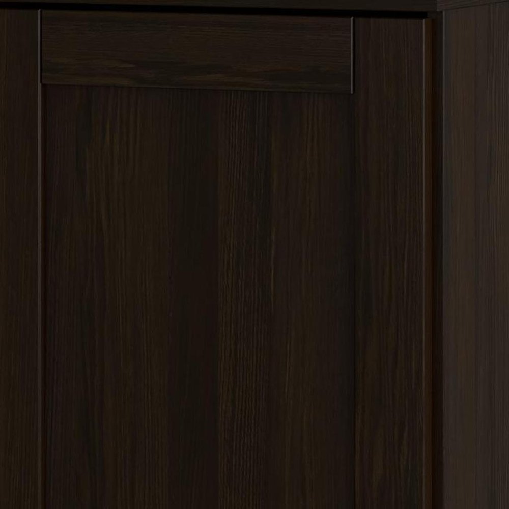 17" Espresso Solid Wood Free Standing Single Door Linen Cabinet