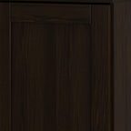 17" Espresso Solid Wood Free Standing Single Door Linen Cabinet