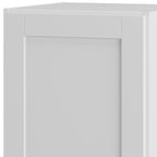 17" White Solid Wood Free Standing Single Door Linen Cabinet