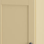 17" Yellow Solid Wood Free Standing Single Door Linen Cabinet