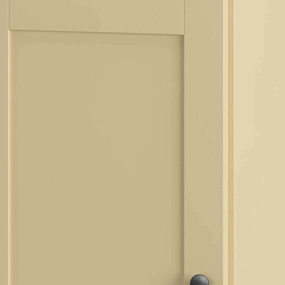 17" Yellow Solid Wood Free Standing Single Door Linen Cabinet