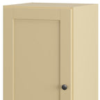17" Yellow Solid Wood Free Standing Single Door Linen Cabinet