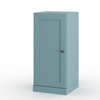 17" Aqua Solid Wood Free Standing Single Door Linen Cabinet