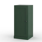17" Green Solid Wood Free Standing Single Door Linen Cabinet