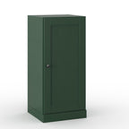 17" Green Solid Wood Free Standing Single Door Linen Cabinet