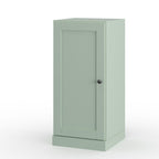 17" Sage Solid Wood Free Standing Single Door Linen Cabinet