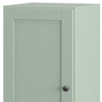17" Sage Solid Wood Free Standing Single Door Linen Cabinet