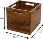 11" Brown Solid Wood Bathroom Storage Furniture Set