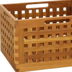 13" Brown Solid Wood Bathroom Storage Furniture Set