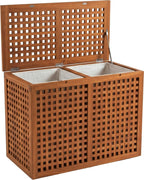 18" Brown Solid Wood Bathroom Storage Furniture Set