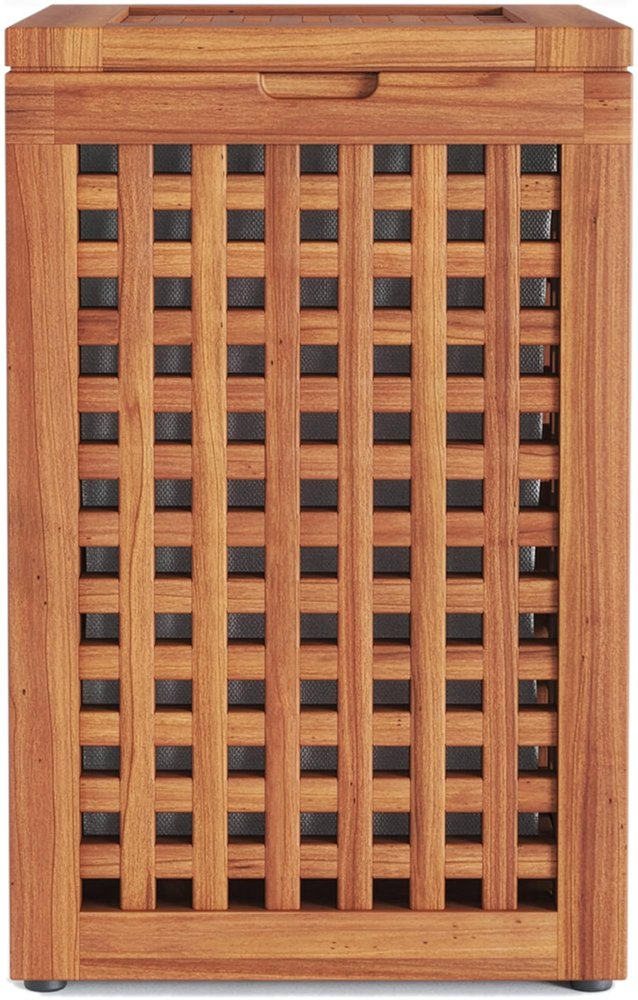 14" Brown Solid Wood Bathroom Storage Furniture Set