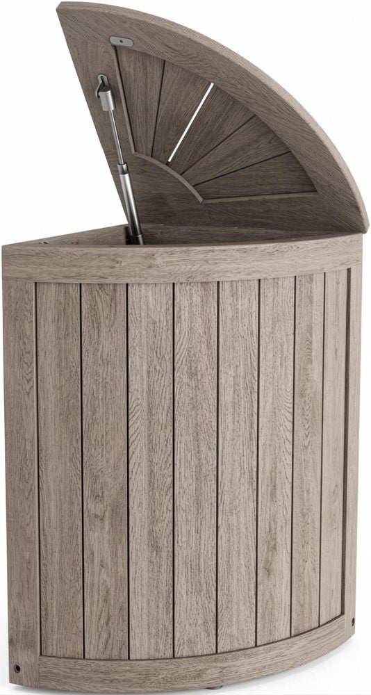 16" Brown Solid Wood Bathroom Storage Furniture Set
