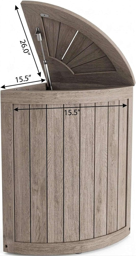 16" Brown Solid Wood Bathroom Storage Furniture Set