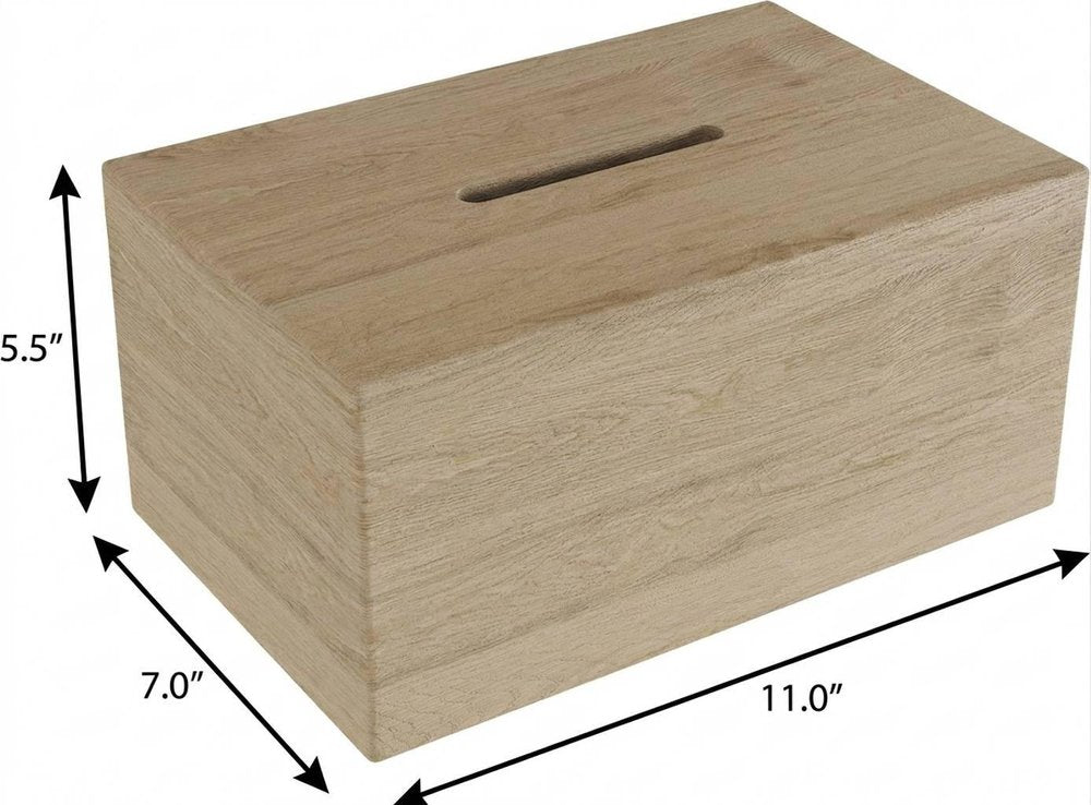 7" Brown Solid Wood Bathroom Storage Furniture Set