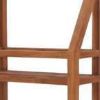 5" Brown Solid Wood Bathroom Storage Furniture Set