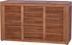 14" Brown Solid Wood Bathroom Storage Furniture Set
