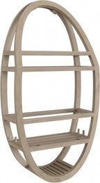 13" Gray Solid Wood Wall Mounted Shower Caddy
