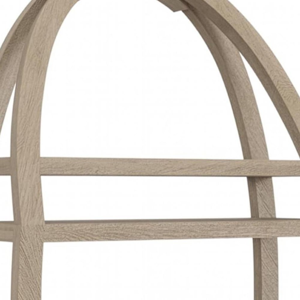 13" Gray Solid Wood Wall Mounted Shower Caddy