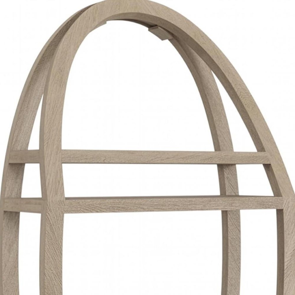 13" Gray Solid Wood Wall Mounted Shower Caddy