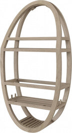 13" Gray Solid Wood Wall Mounted Shower Caddy