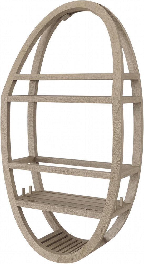 13" Gray Solid Wood Wall Mounted Shower Caddy