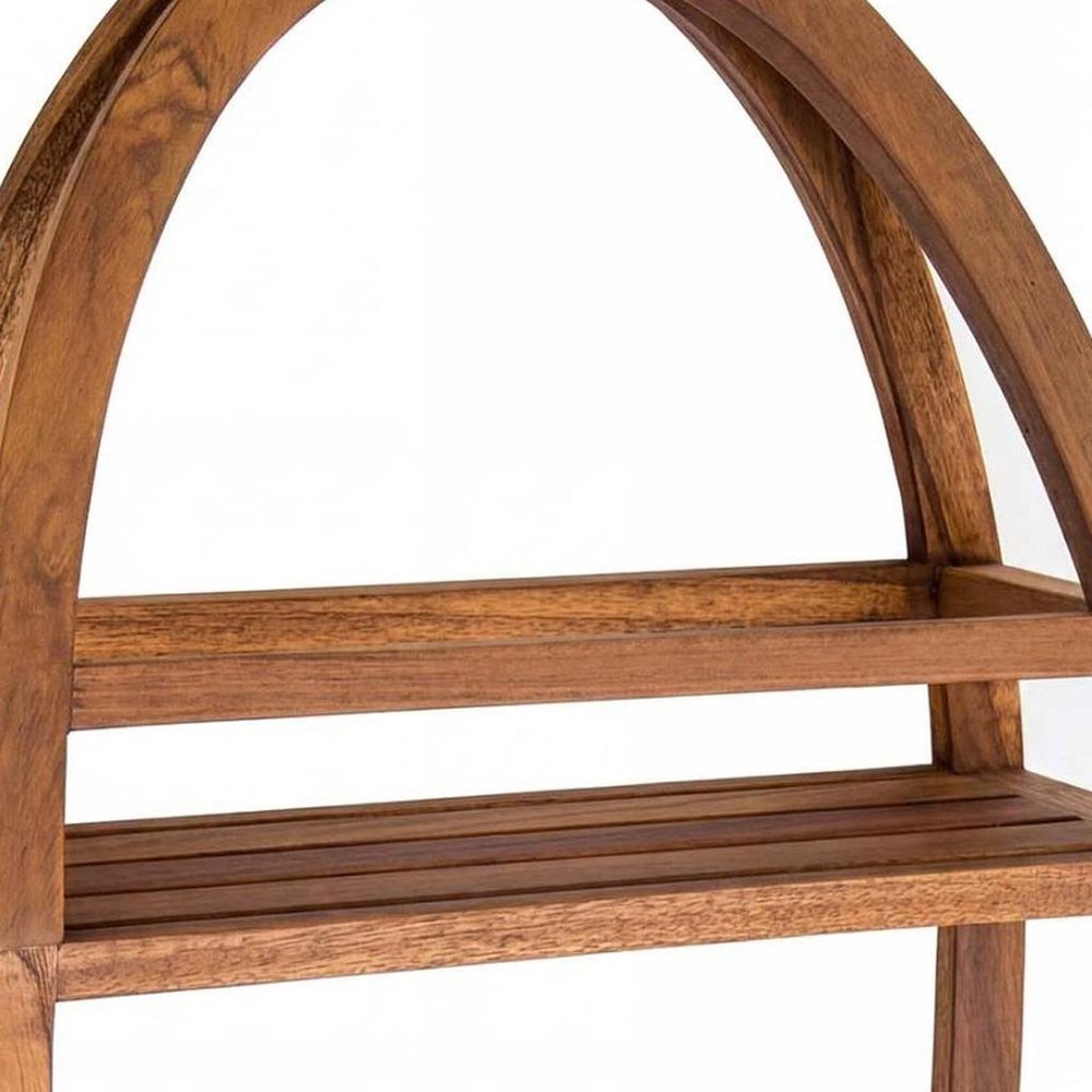 13" Gray Solid Wood Wall Mounted Shower Caddy