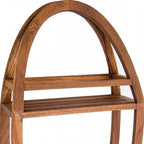 13" Gray Solid Wood Wall Mounted Shower Caddy