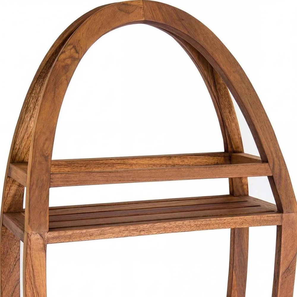13" Gray Solid Wood Wall Mounted Shower Caddy