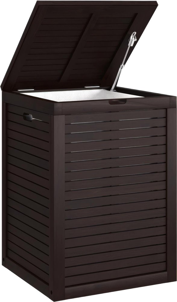18" Brown Solid Wood Bathroom Storage Furniture Set