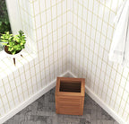 9" Brown Solid Wood Bathroom Storage Furniture Set