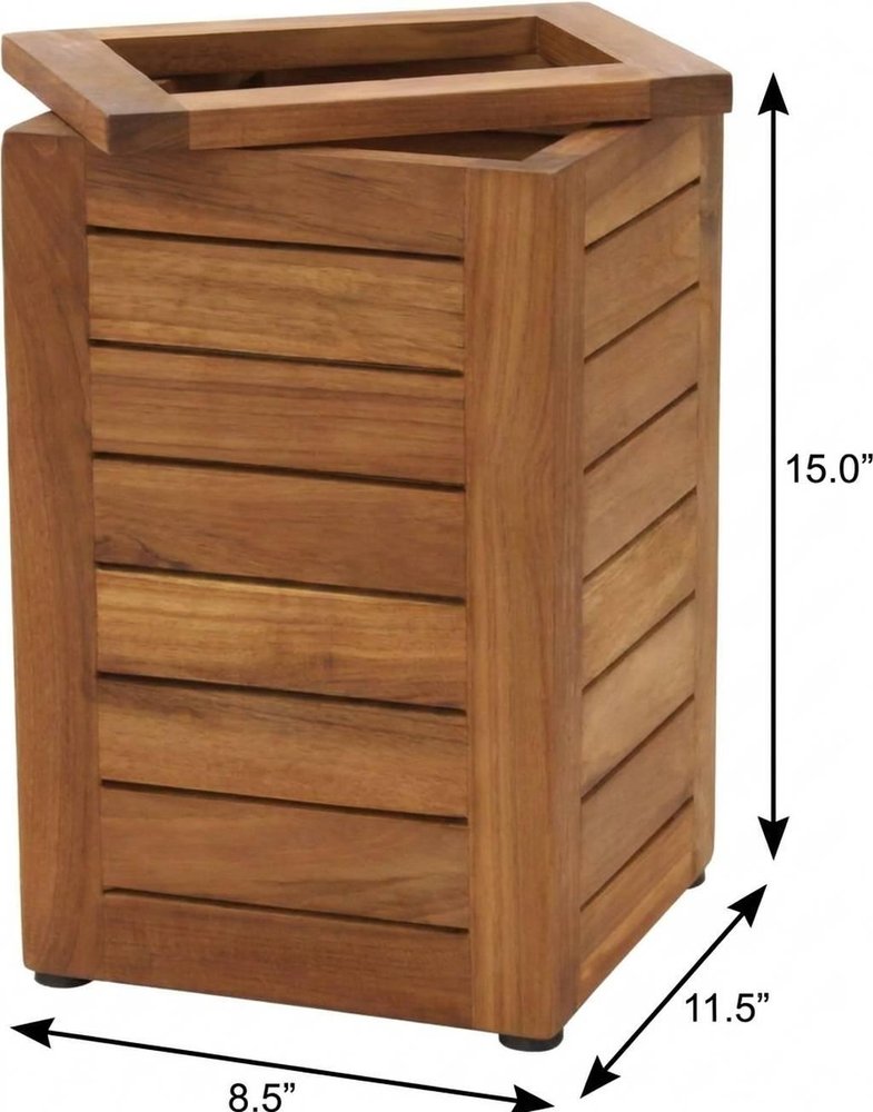 9" Brown Solid Wood Bathroom Storage Furniture Set