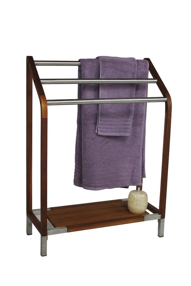 11" Brown Solid Wood Bathroom Storage Furniture Set