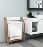 11" Brown Solid Wood Bathroom Storage Furniture Set