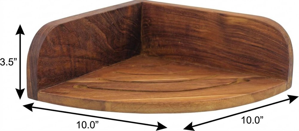 10" Brown Solid Wood Bathroom Storage Furniture Set