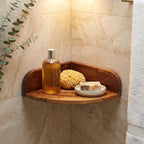 10" Brown Solid Wood Bathroom Storage Furniture Set