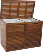 18" Brown Solid Wood Bathroom Storage Furniture Set