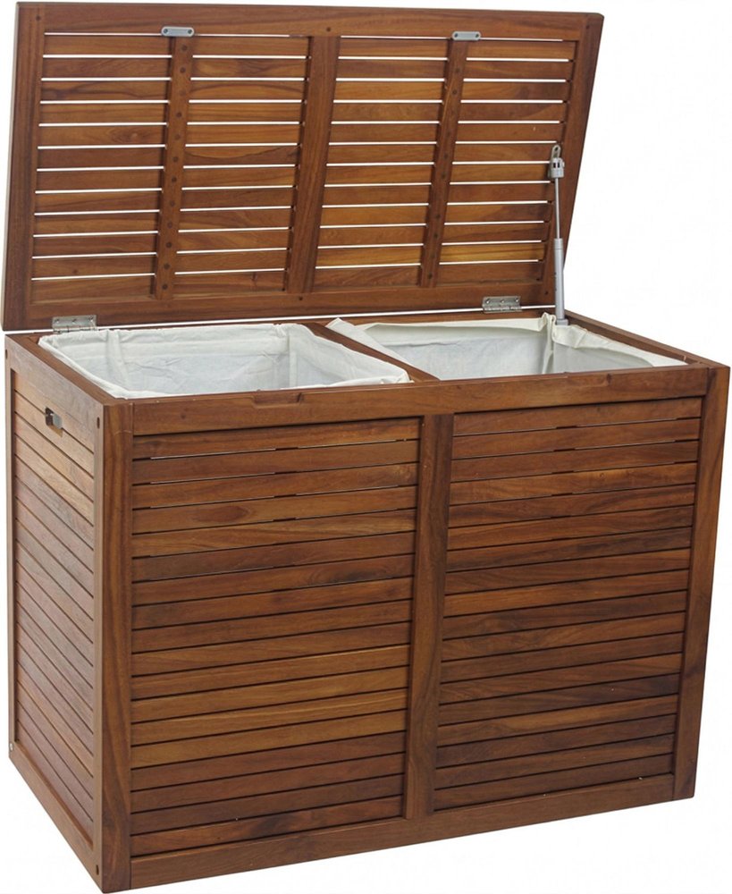 18" Brown Solid Wood Bathroom Storage Furniture Set