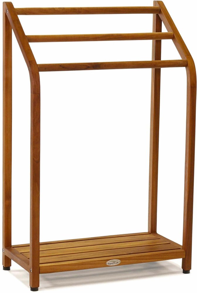 11" Brown Solid Wood Bathroom Storage Furniture Set