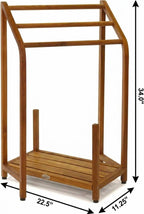 11" Brown Solid Wood Bathroom Storage Furniture Set