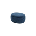 34" Set of Two Gold Chenille Oval Ottoman With Storage