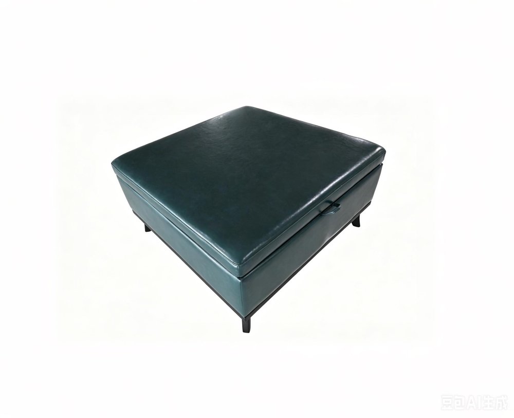 37" Brown And Black Faux Leather Ottoman With Storage