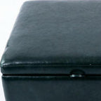 37" Brown And Black Faux Leather Ottoman With Storage